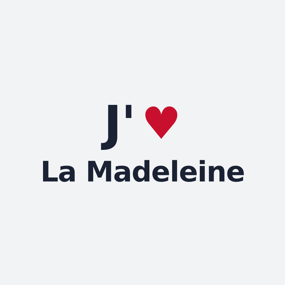 Poster personnalisé La Madeleine — design J'aime La Madeleine