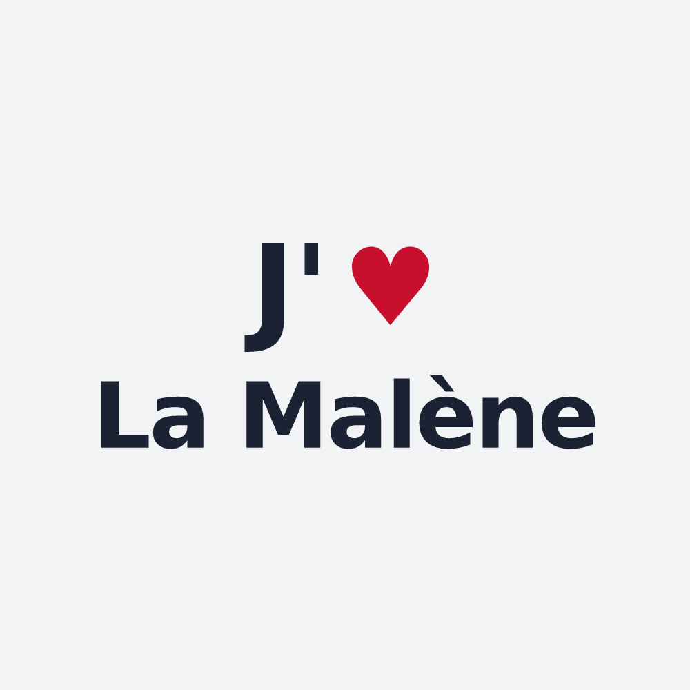 Poster personnalisé La Malène — design « J'aime La Malène » imprimé sur le poster