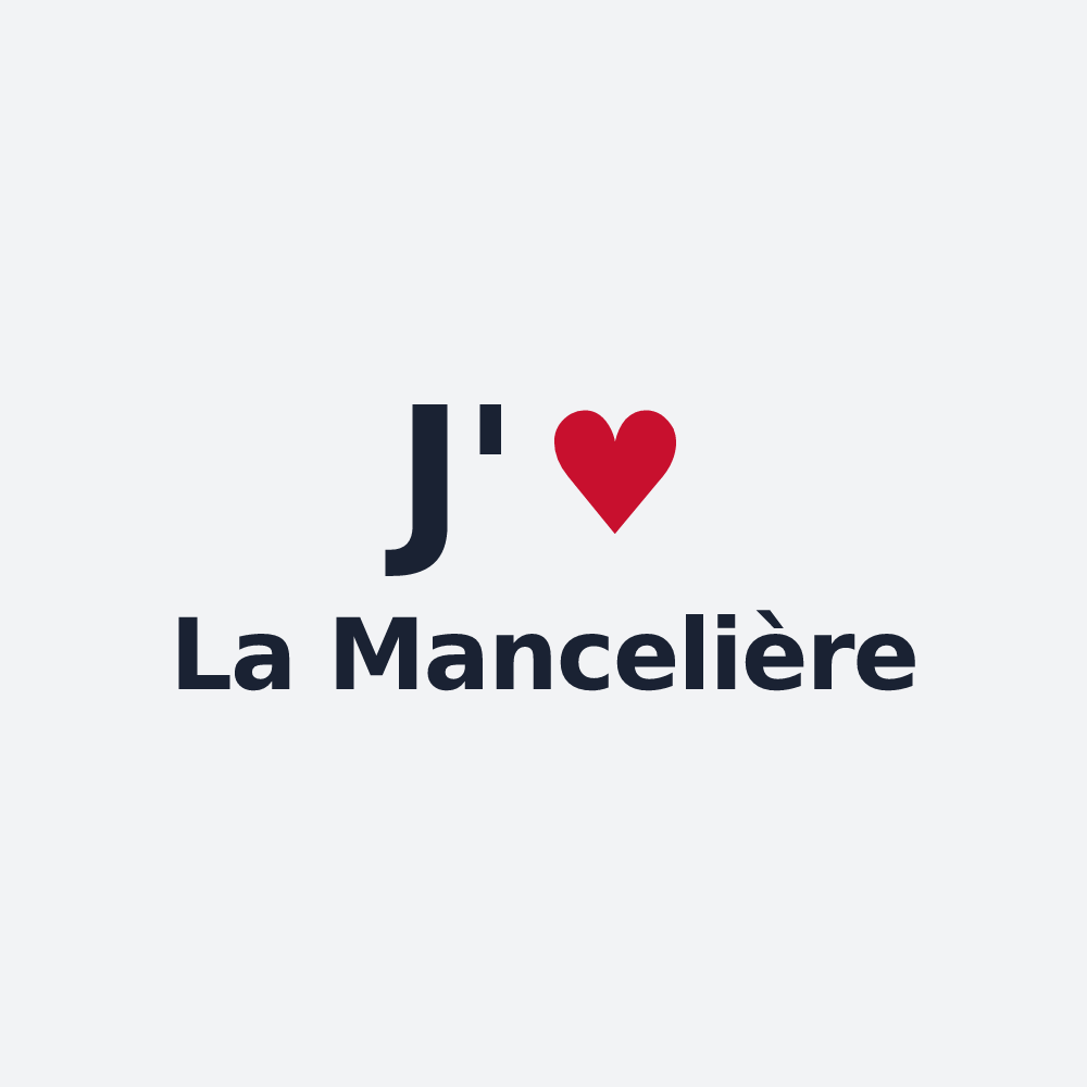Poster personnalisé La Mancelière — design « J'aime La Mancelière » imprimé sur le poster
