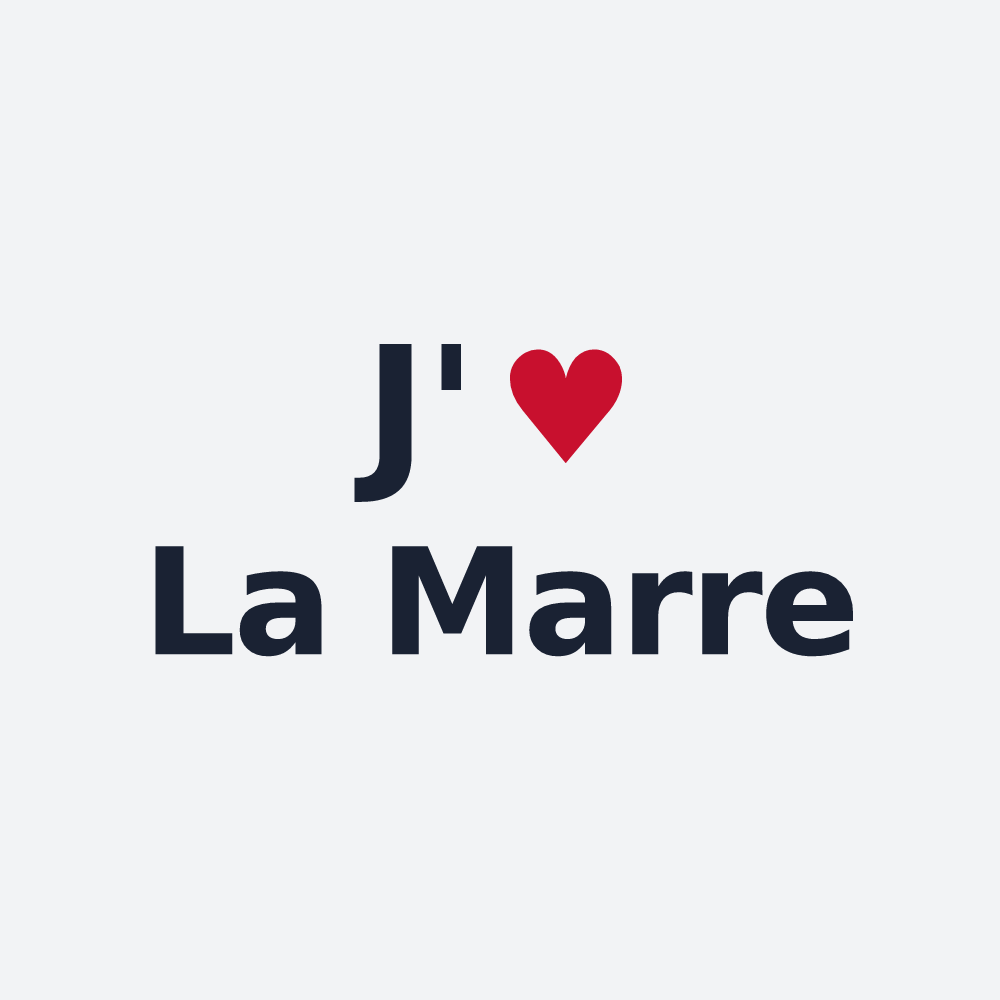 Poster personnalisé La Marre — design « J'aime La Marre » imprimé sur le poster
