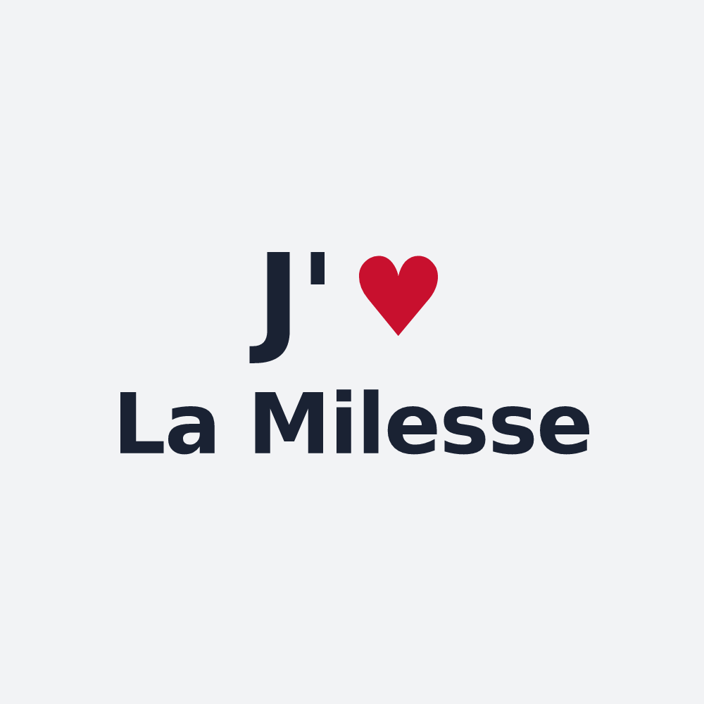 Poster personnalisé La Milesse — design J'aime La Milesse