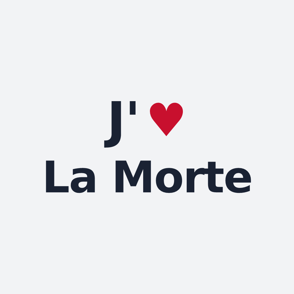 Poster personnalisé La Morte — design J'aime La Morte