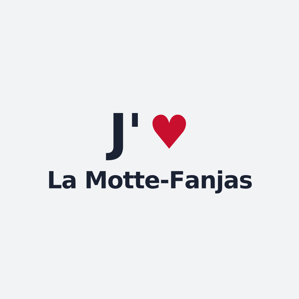 Poster personnalisé La Motte-Fanjas — design J'aime La Motte-Fanjas