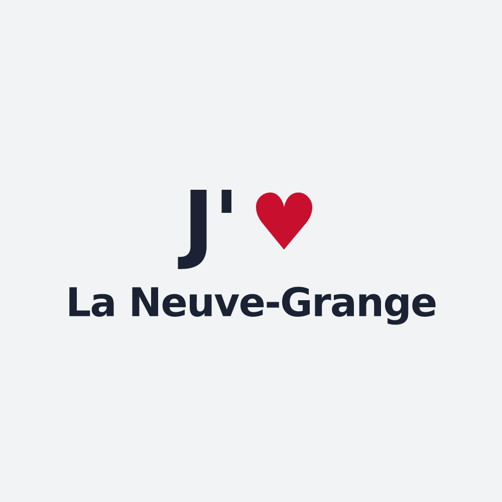 Poster personnalisé La Neuve-Grange — design J'aime La Neuve-Grange