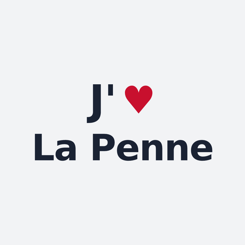 Poster personnalisé La Penne — design « J'aime La Penne » imprimé sur le poster