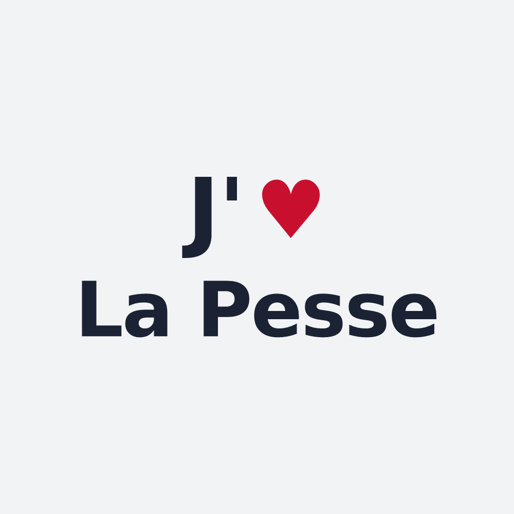 Poster personnalisé La Pesse — design J'aime La Pesse