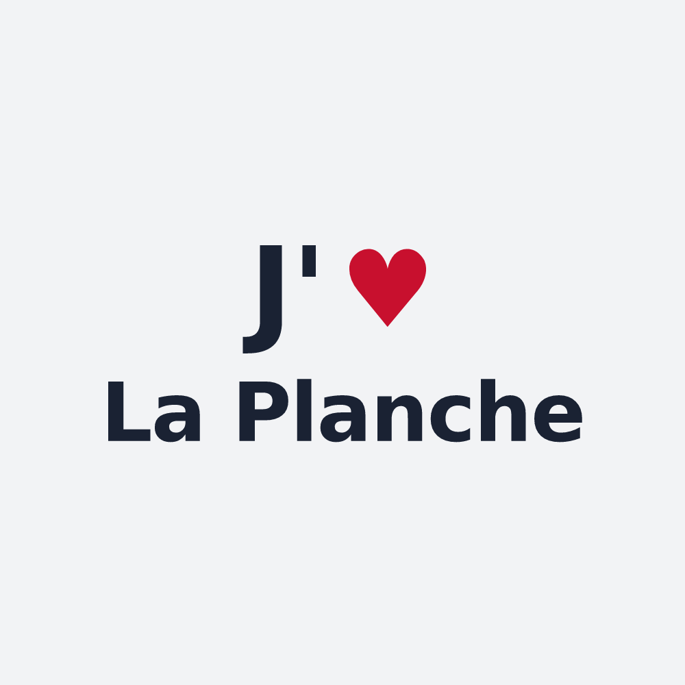 Poster personnalisé La Planche — design « J'aime La Planche » imprimé sur le poster