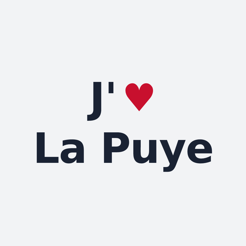 Poster personnalisé La Puye — design J'aime La Puye