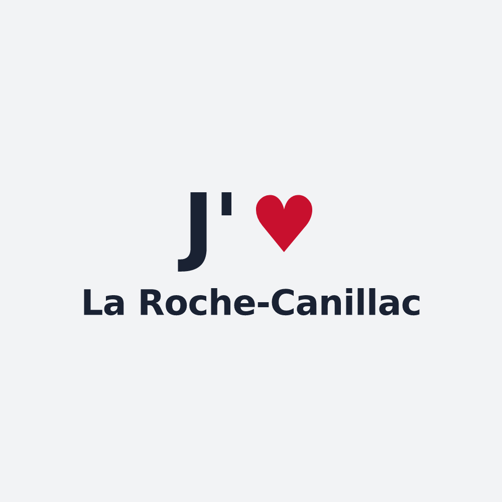 Poster personnalisé La Roche-Canillac — design J'aime La Roche-Canillac