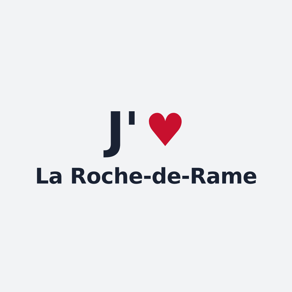 Poster personnalisé La Roche-de-Rame — design J'aime La Roche-de-Rame