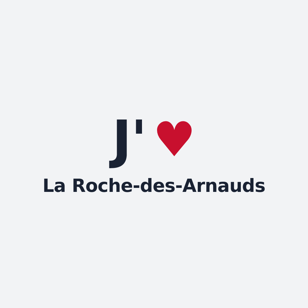 Poster personnalisé La Roche-des-Arnauds — design J'aime La Roche-des-Arnauds