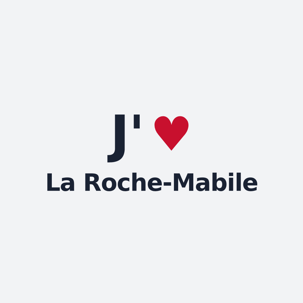 Poster personnalisé La Roche-Mabile — design J'aime La Roche-Mabile