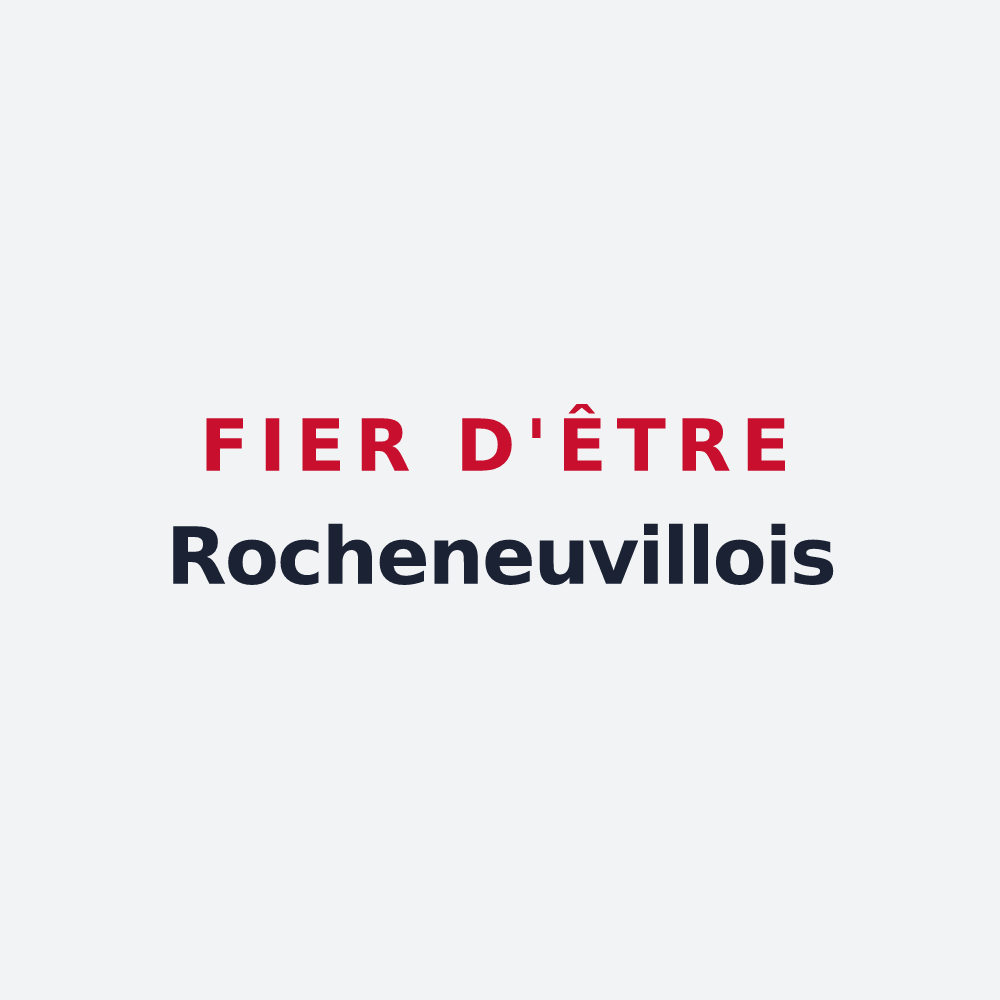Poster « Fier d'être Rocheneuvillois » — design pour La Roche-Neuville