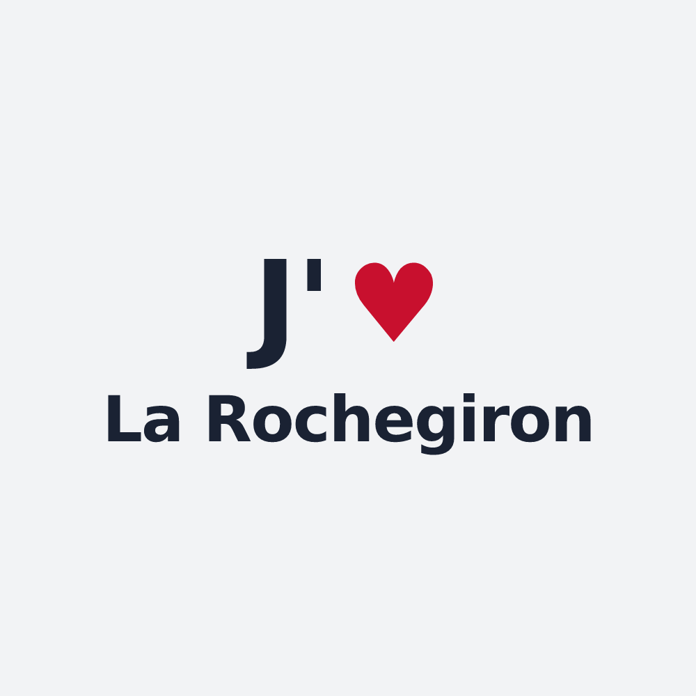 Poster personnalisé La Rochegiron — design « J'aime La Rochegiron » imprimé sur le poster