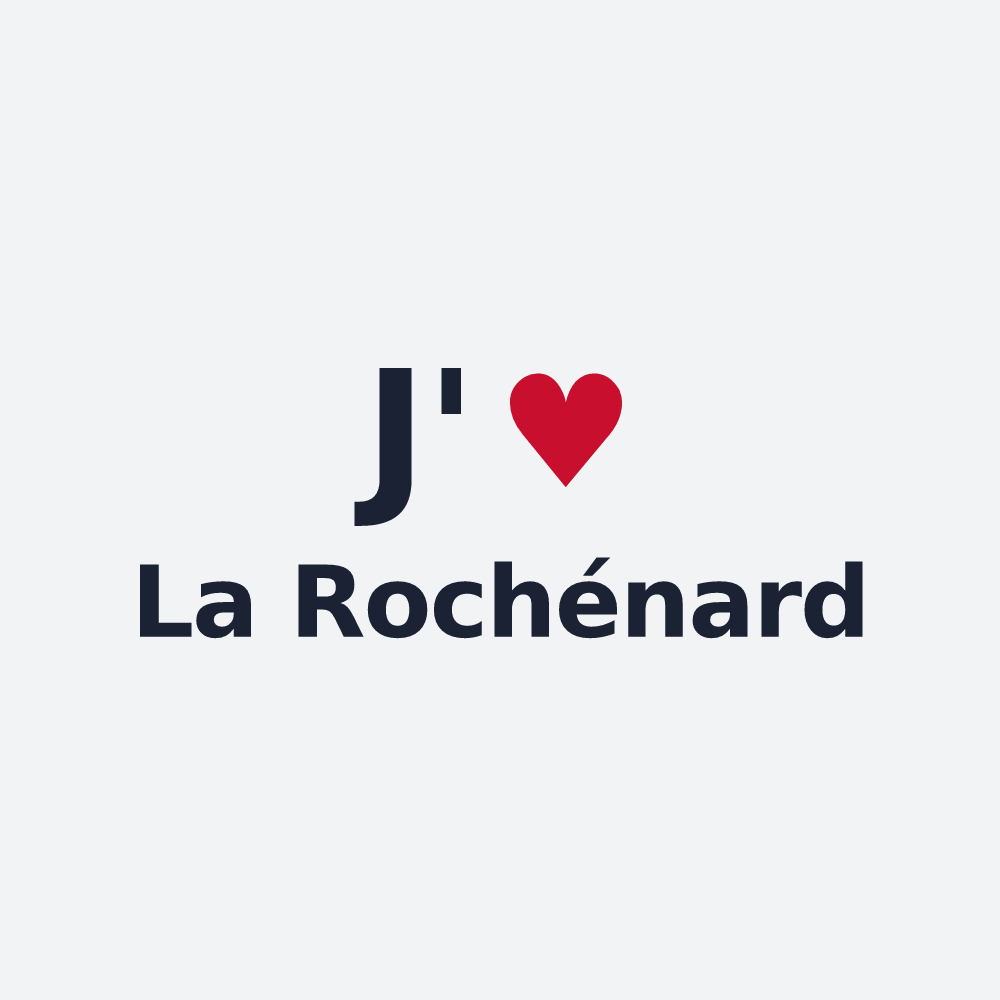 Poster personnalisé La Rochénard — design « J'aime La Rochénard » imprimé sur le poster
