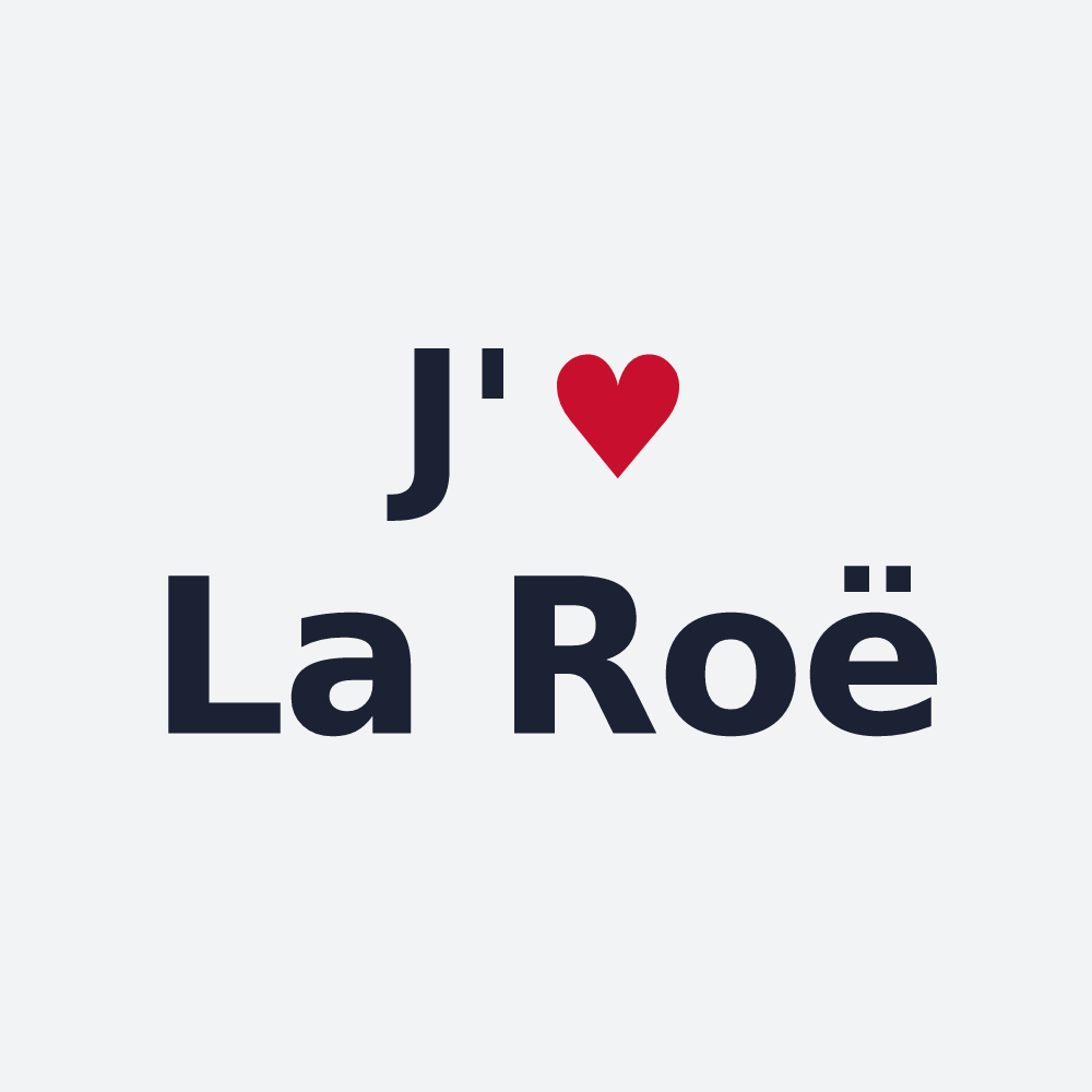 Poster personnalisé La Roë — design J'aime La Roë