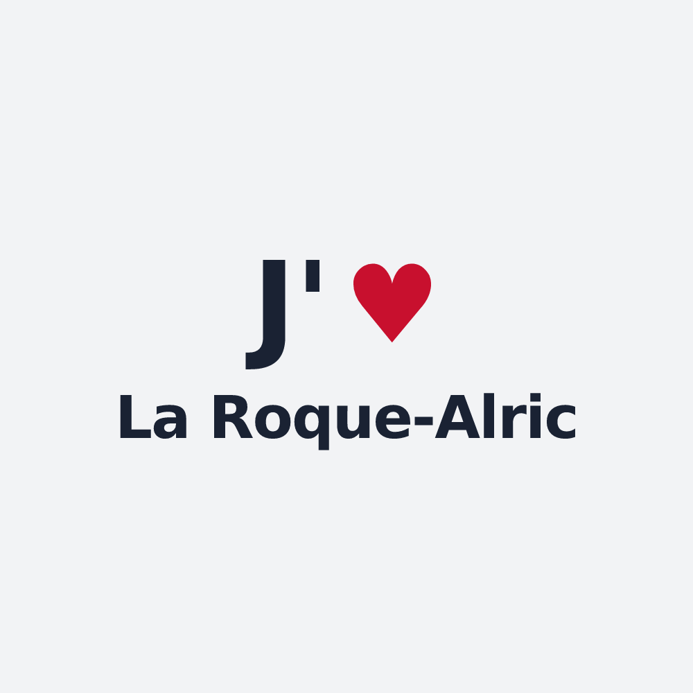 Poster personnalisé La Roque-Alric — design J'aime La Roque-Alric