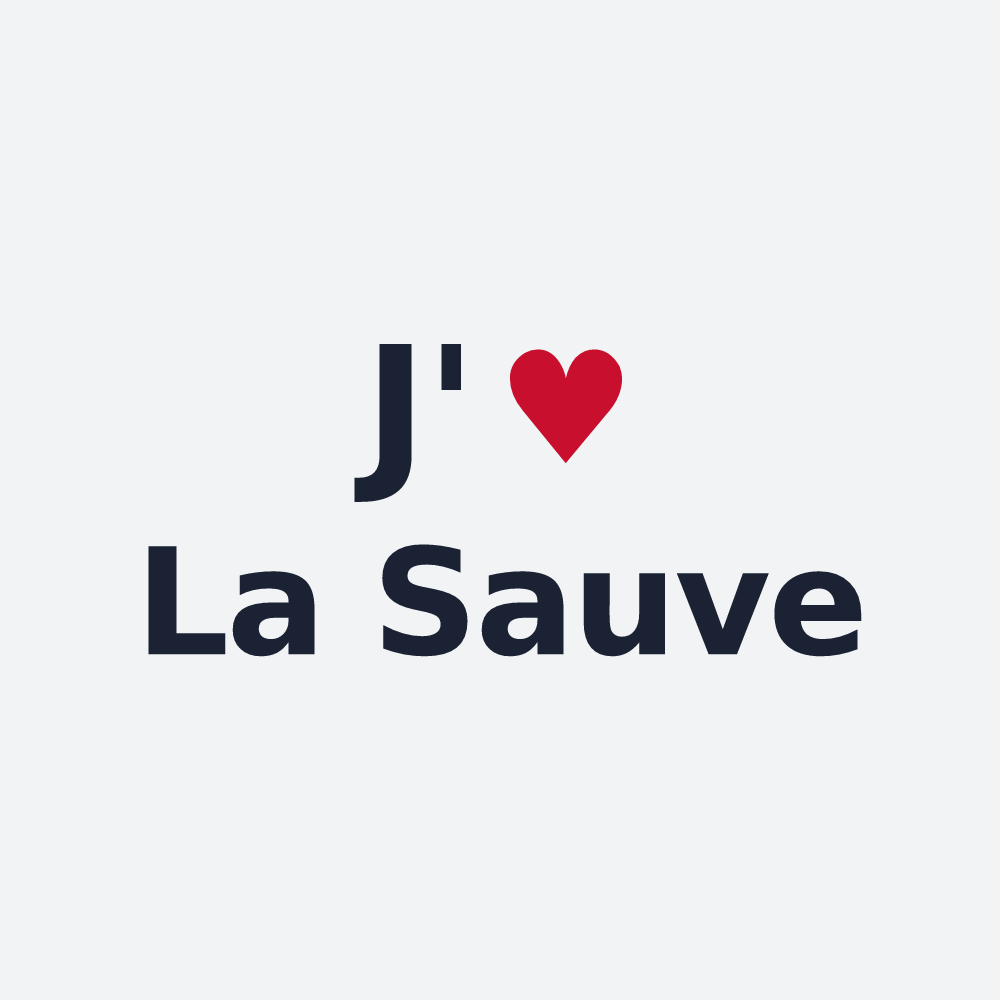 Poster personnalisé La Sauve — design « J'aime La Sauve » imprimé sur le poster