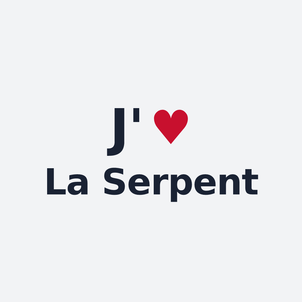 Poster personnalisé La Serpent — design « J'aime La Serpent » imprimé sur le poster