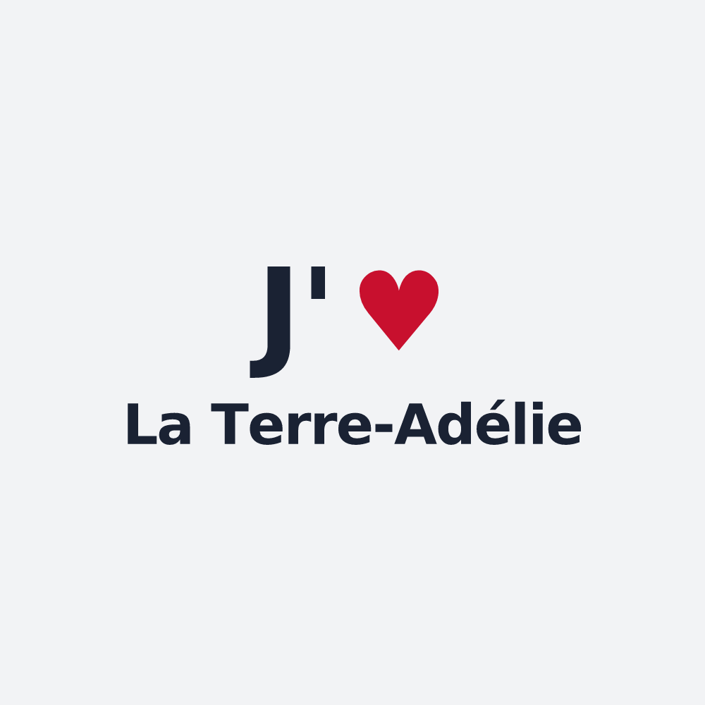 Poster personnalisé La Terre-Adélie — design J'aime La Terre-Adélie