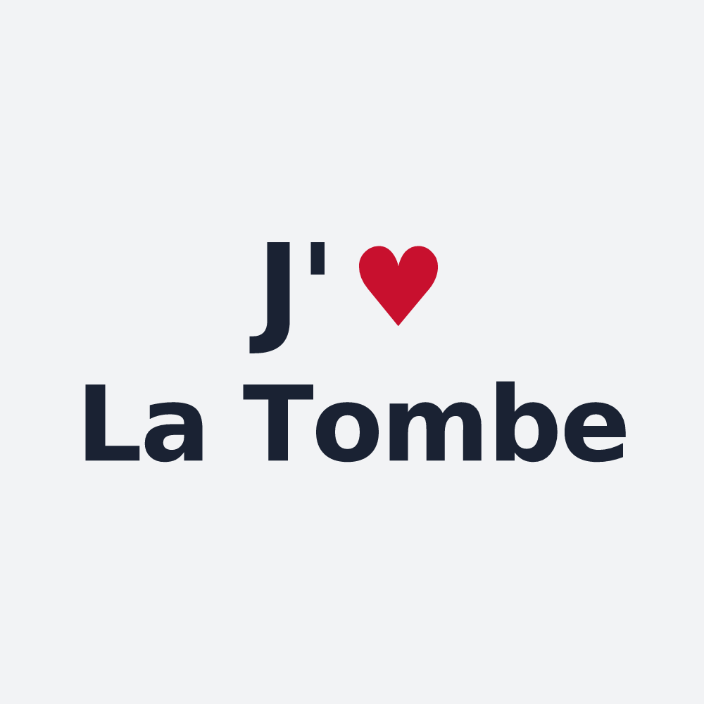 Poster personnalisé La Tombe — design « J'aime La Tombe » imprimé sur le poster
