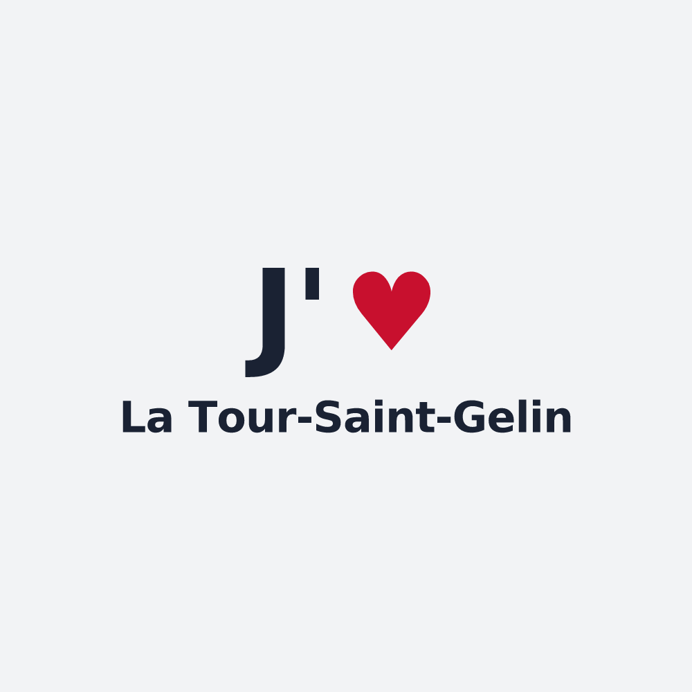Poster personnalisé La Tour-Saint-Gelin — design J'aime La Tour-Saint-Gelin
