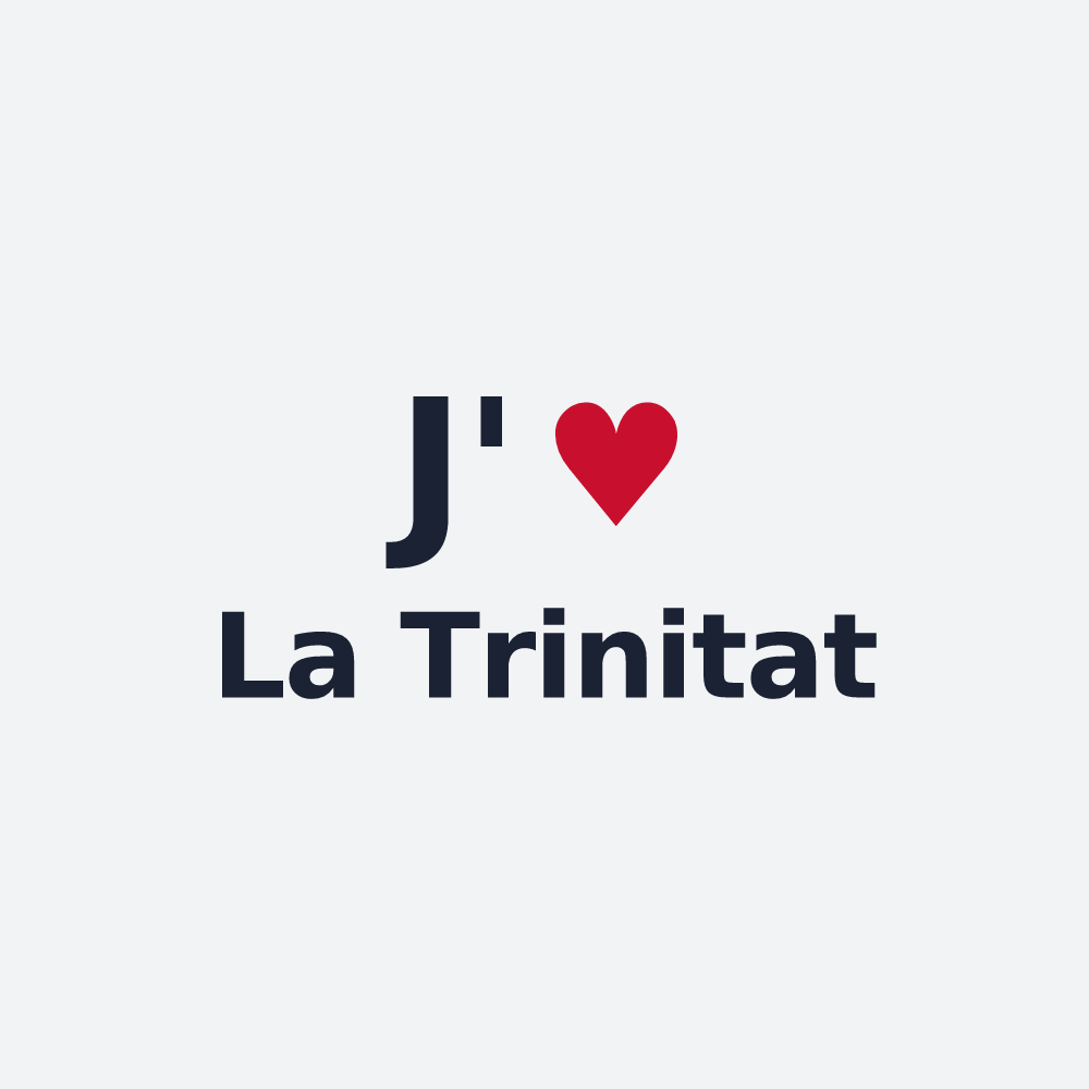 Poster personnalisé La Trinitat — design J'aime La Trinitat