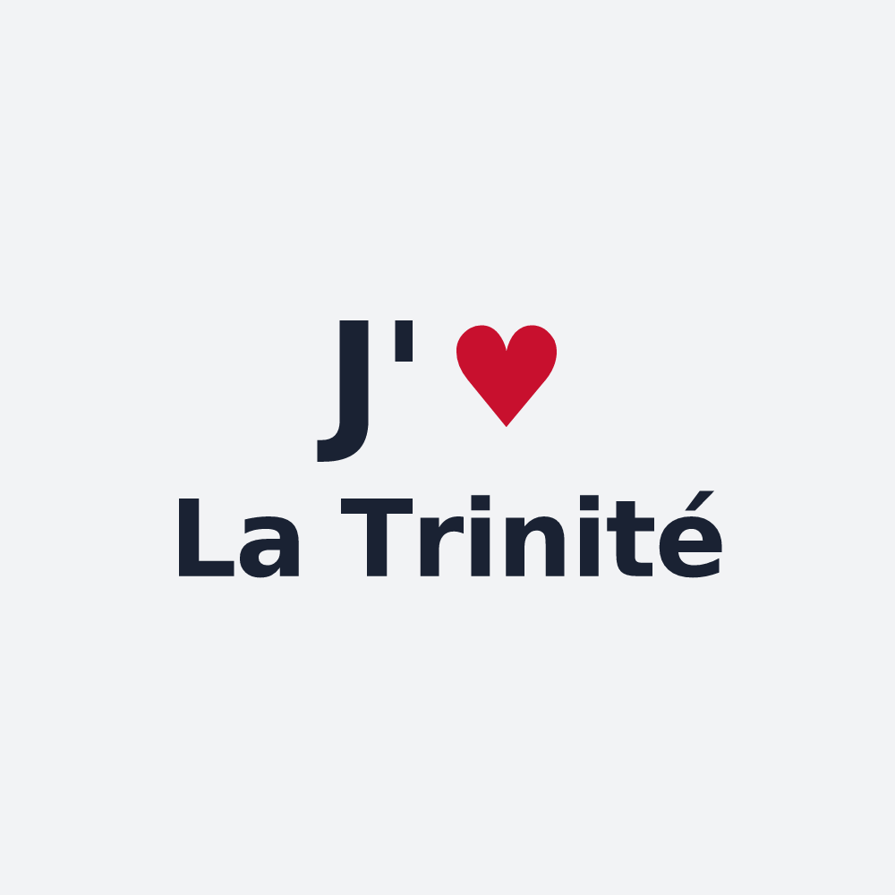 Poster personnalisé La Trinité — design J'aime La Trinité