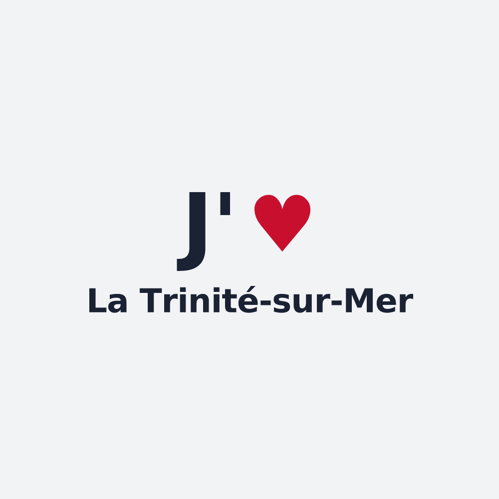 Poster personnalisé La Trinité-sur-Mer — design J'aime La Trinité-sur-Mer