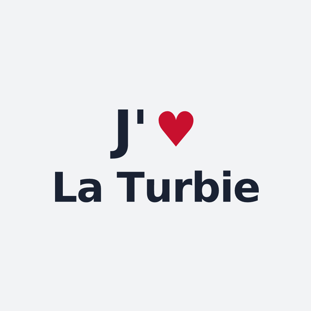 Poster personnalisé La Turbie — design J'aime La Turbie