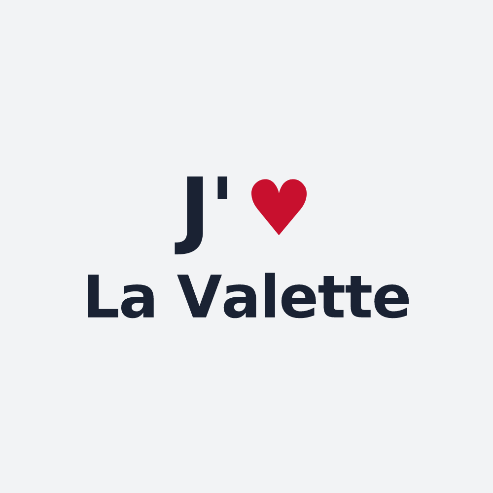 Poster personnalisé La Valette — design « J'aime La Valette » imprimé sur le poster