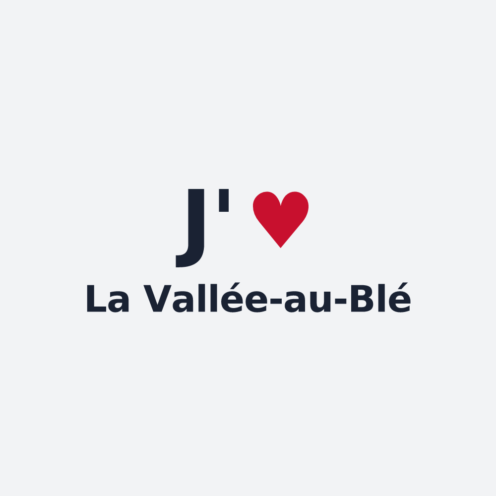 Poster personnalisé La Vallée-au-Blé — design J'aime La Vallée-au-Blé