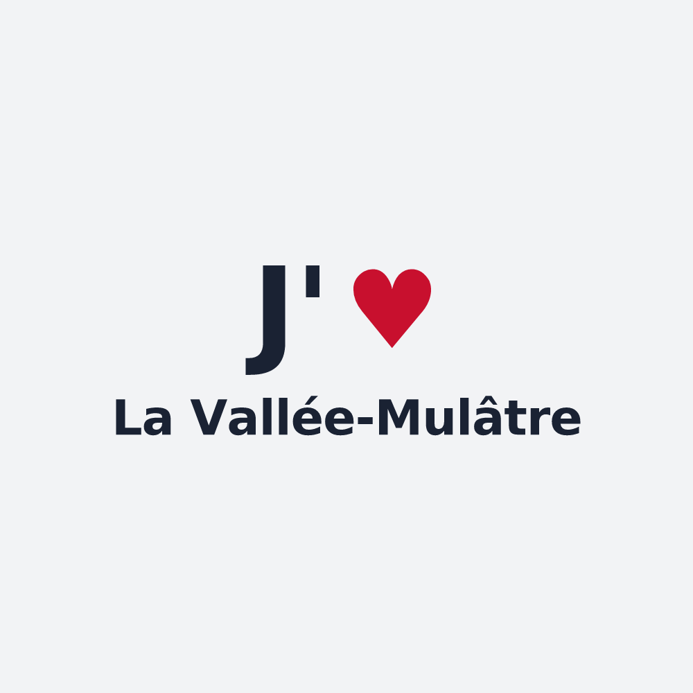 Poster personnalisé La Vallée-Mulâtre — design J'aime La Vallée-Mulâtre