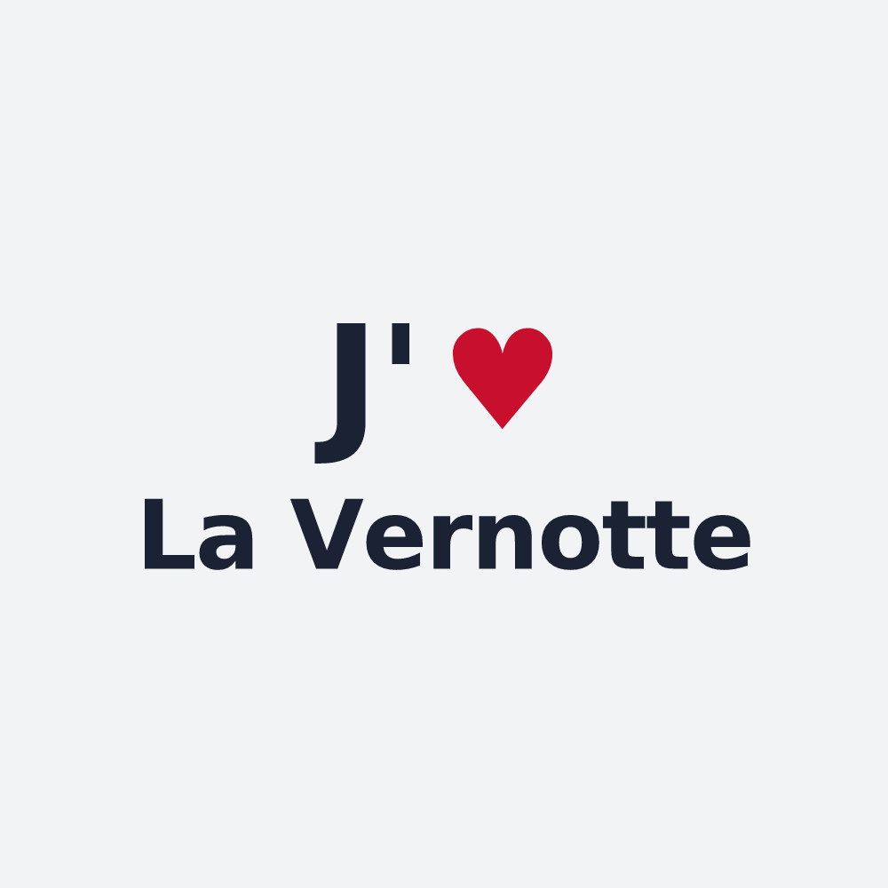Poster personnalisé La Vernotte — design « J'aime La Vernotte » imprimé sur le poster