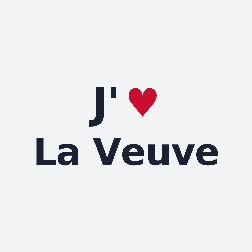 Poster personnalisé La Veuve — design J'aime La Veuve