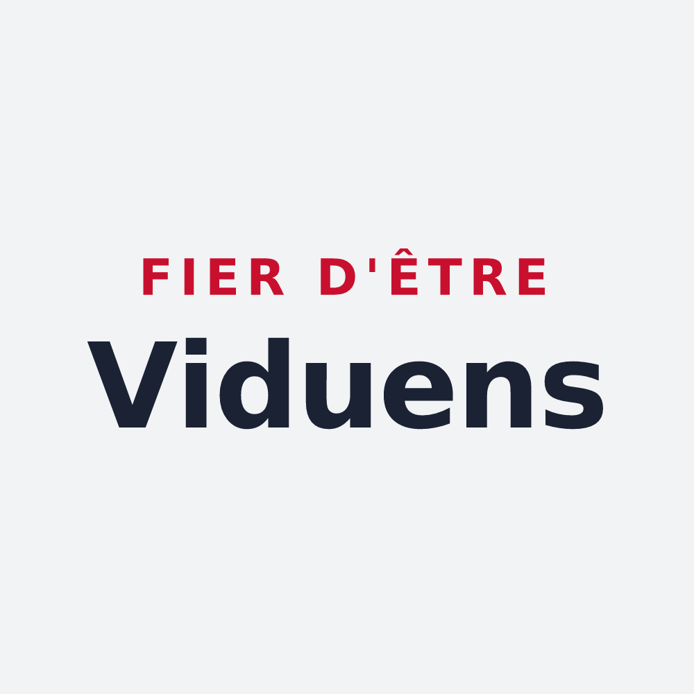 Poster « Fier d'être Viduens » — design pour La Veuve