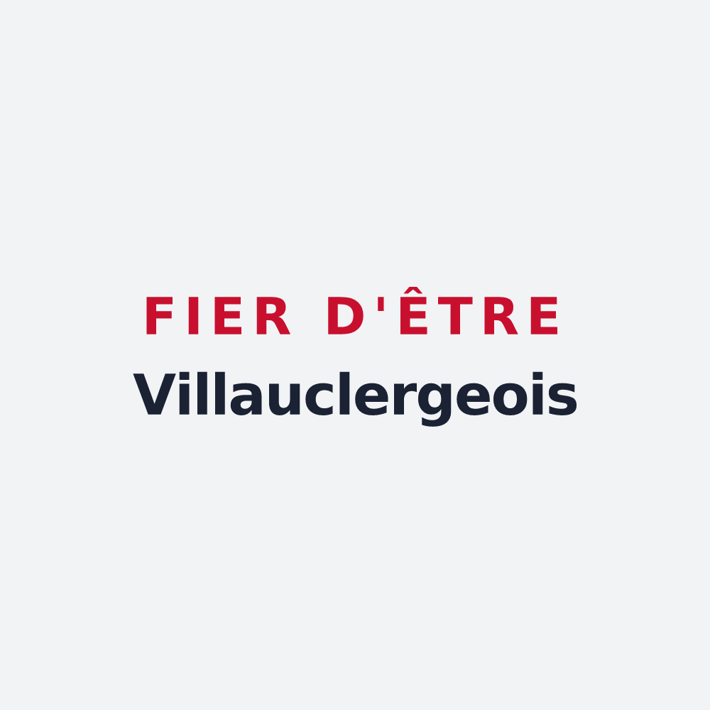 Poster « Fier d'être Villauclergeois » — design pour La Ville-aux-Clercs