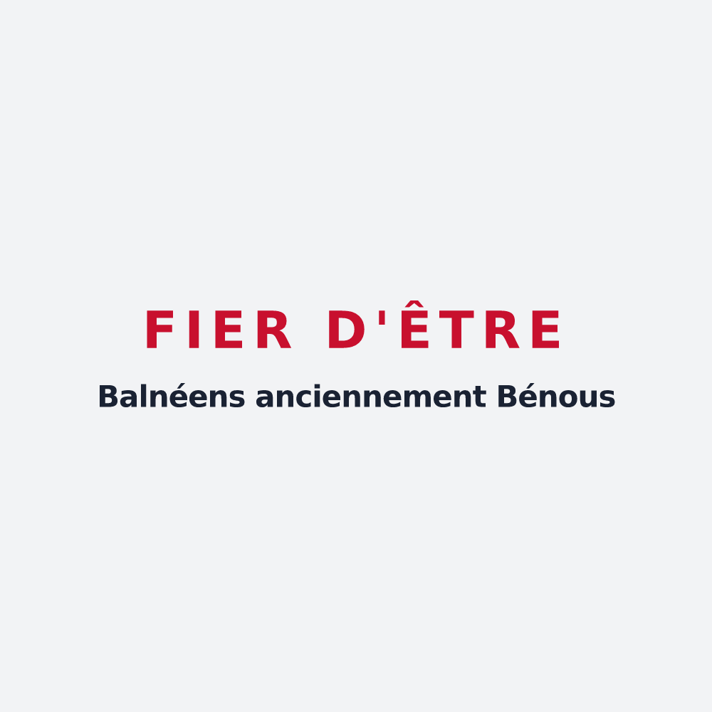 Poster « Fier d'être Balnéens anciennement Bénous » — design pour La Vôge-les-Bains