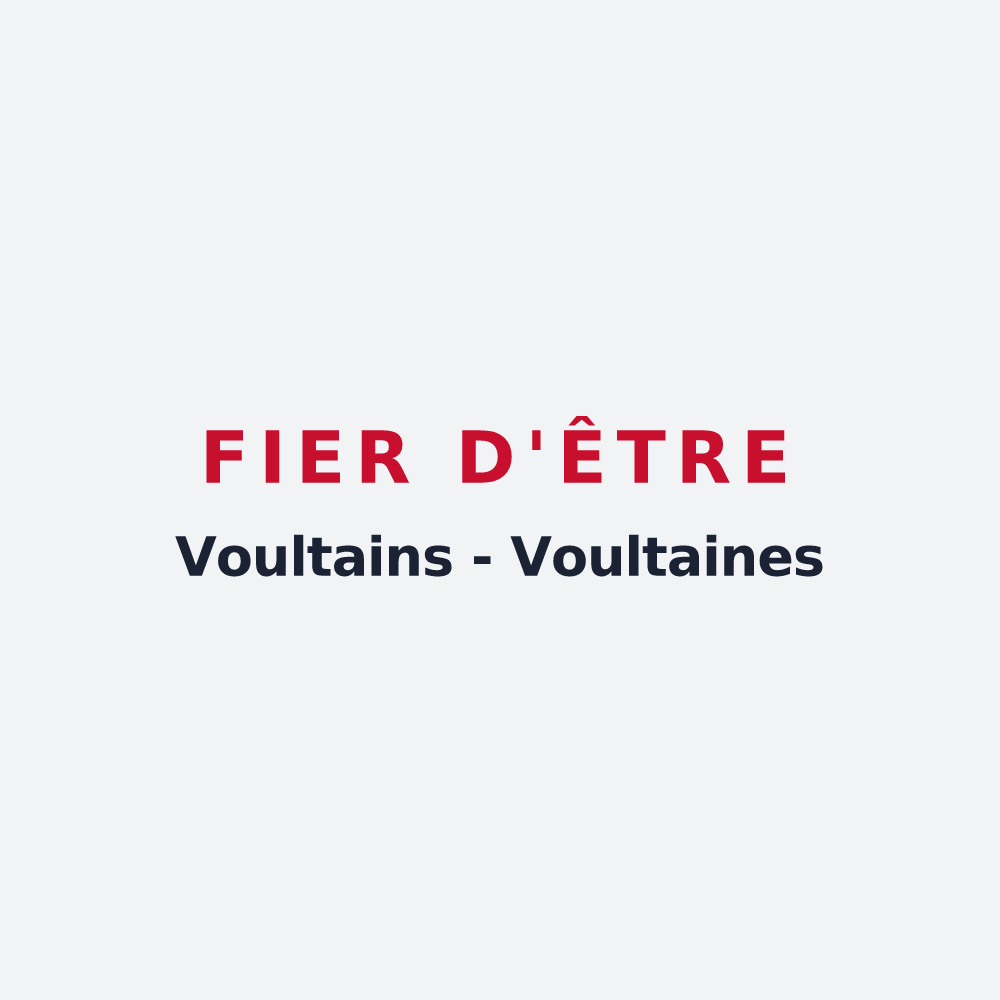 Poster « Fier d'être Voultains - Voultaines » — design pour La Voulte-sur-Rhône