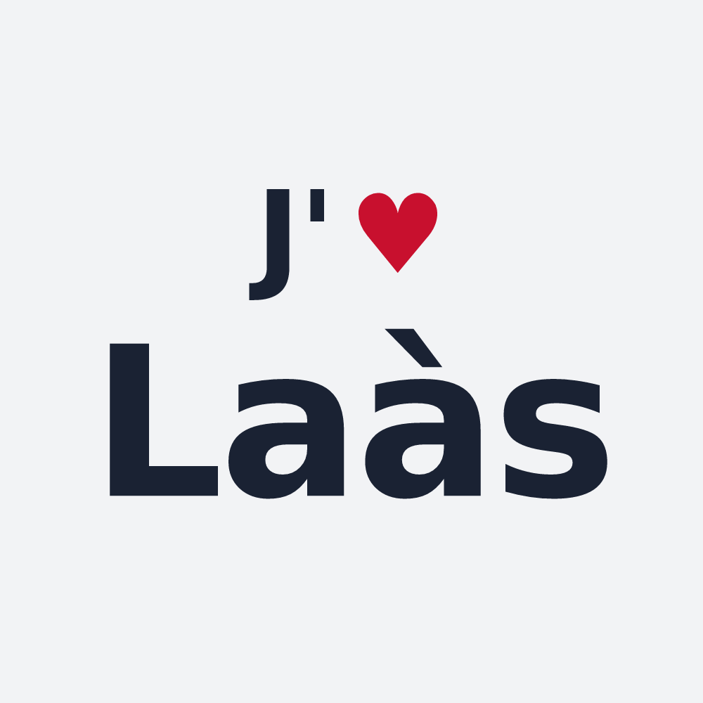Poster personnalisé Laàs — design « J'aime Laàs » imprimé sur le poster