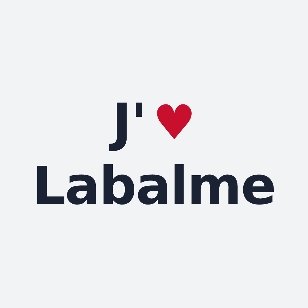 Poster personnalisé Labalme — design « J'aime Labalme » imprimé sur le poster