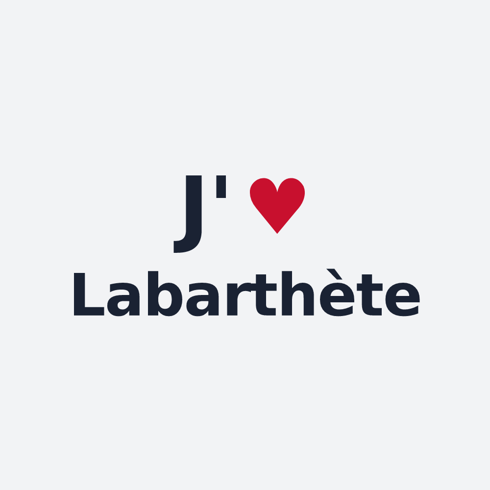 Poster personnalisé Labarthète — design « J'aime Labarthète » imprimé sur le poster