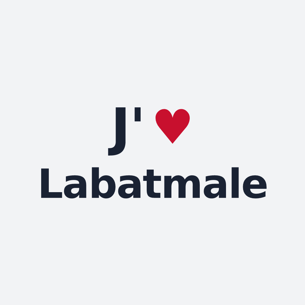 Poster personnalisé Labatmale — design J'aime Labatmale