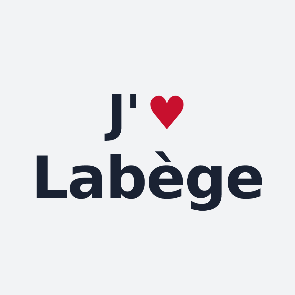 Poster personnalisé Labège — design « J'aime Labège » imprimé sur le poster