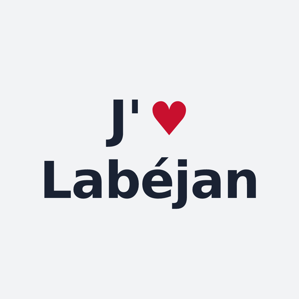 Poster personnalisé Labéjan — design « J'aime Labéjan » imprimé sur le poster