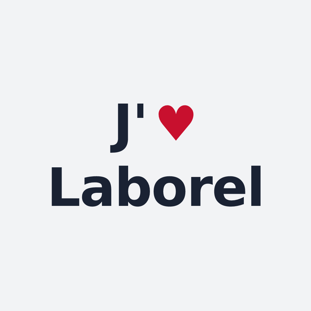 Poster personnalisé Laborel — design J'aime Laborel