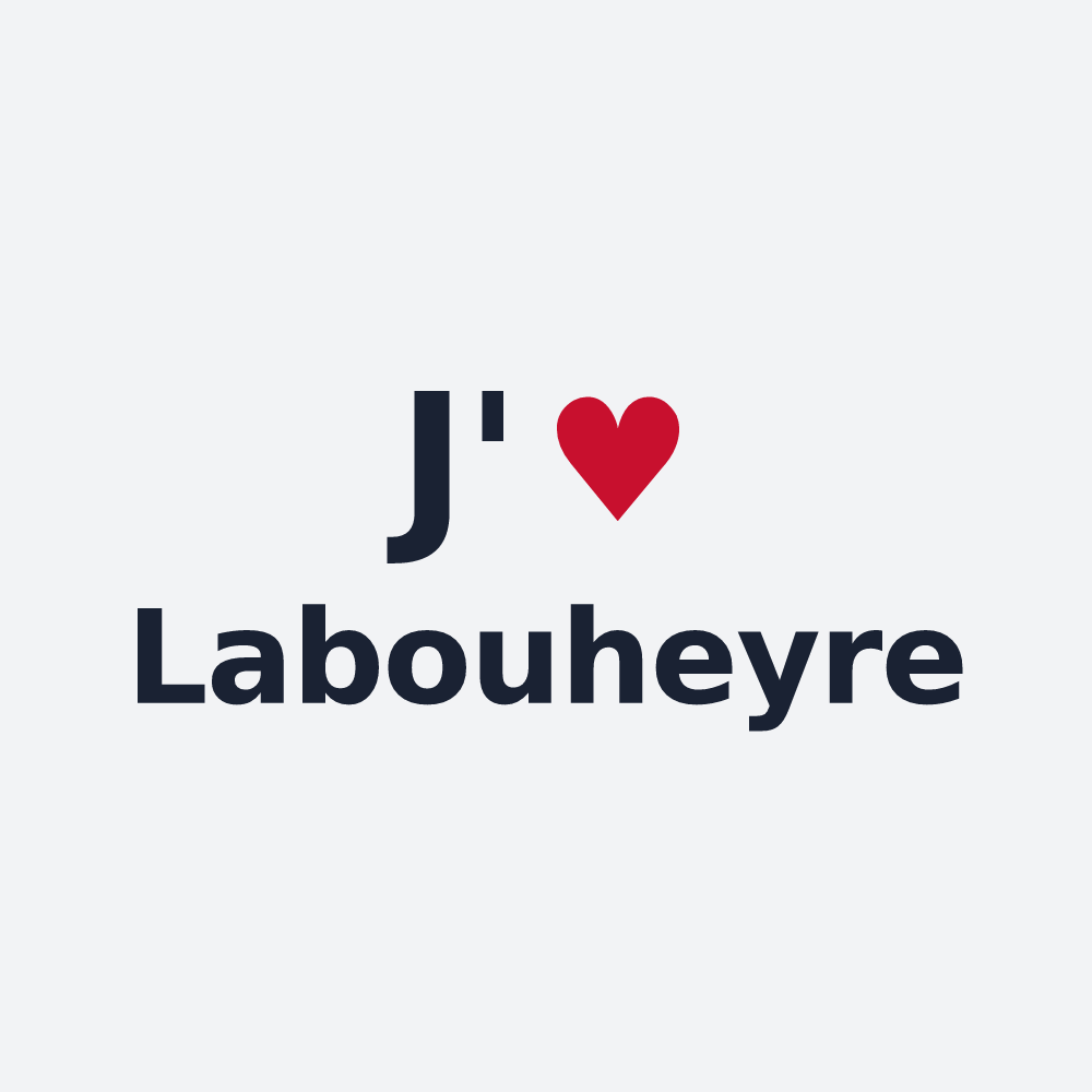 Poster personnalisé Labouheyre — design « J'aime Labouheyre » imprimé sur le poster