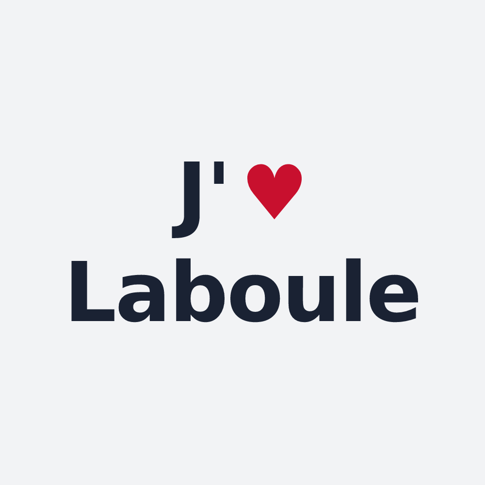 Poster personnalisé Laboule — design « J'aime Laboule » imprimé sur le poster