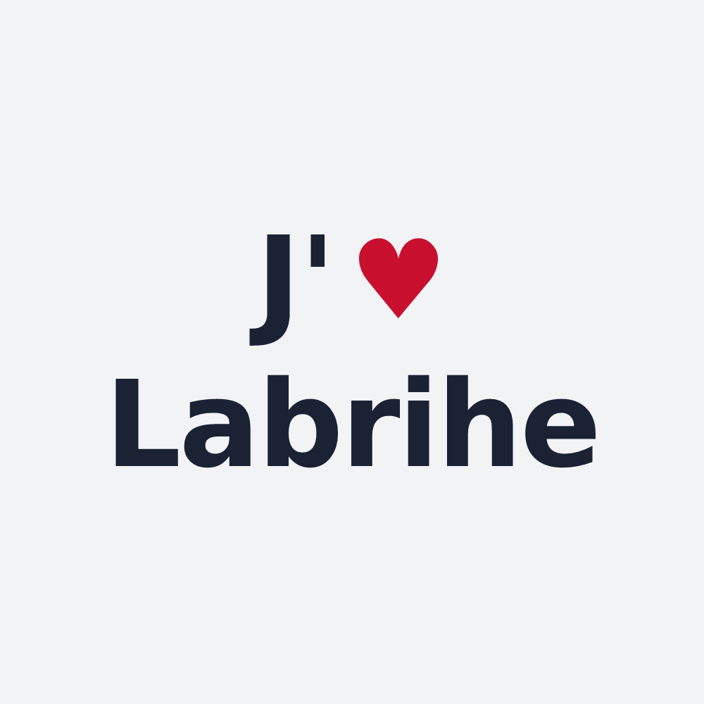 Poster personnalisé Labrihe — design J'aime Labrihe