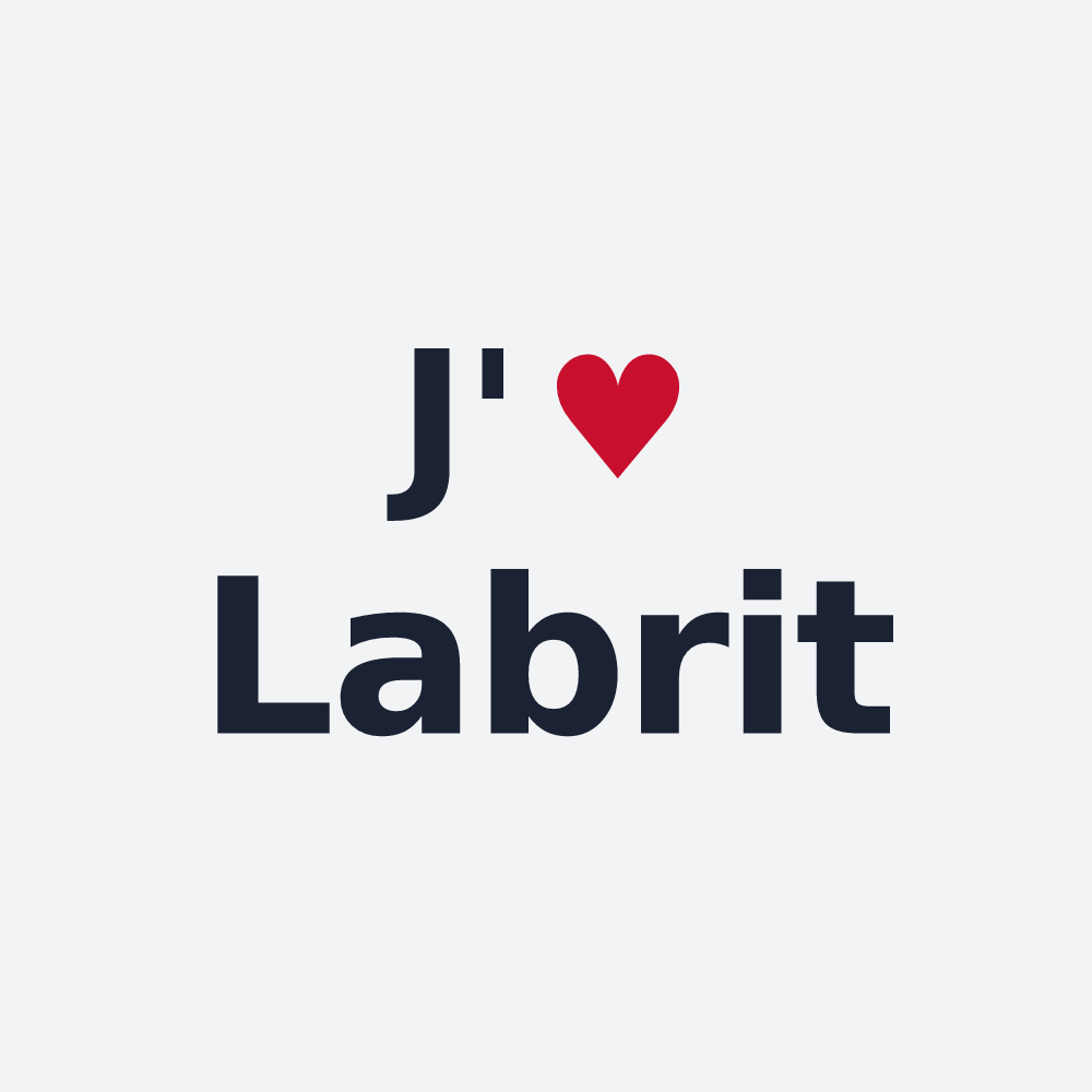 Poster personnalisé Labrit — design J'aime Labrit